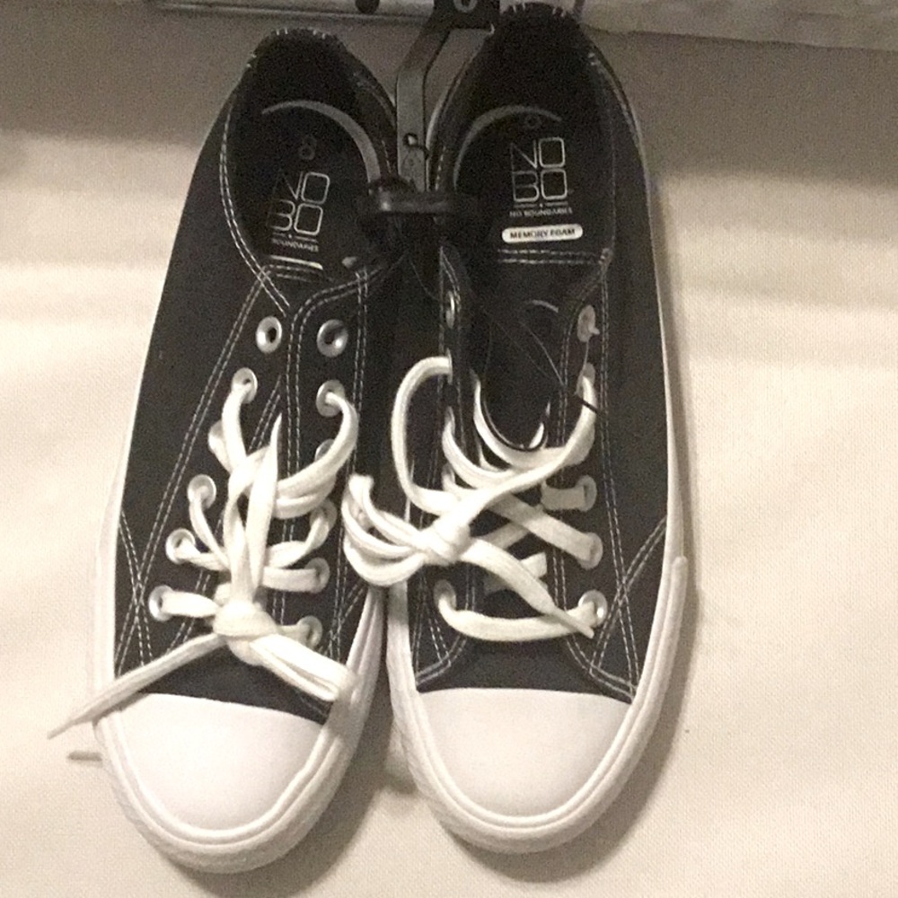 Black and white sneakers